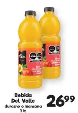 S-Mart Bebida Del Valle durazno o manzana oferta