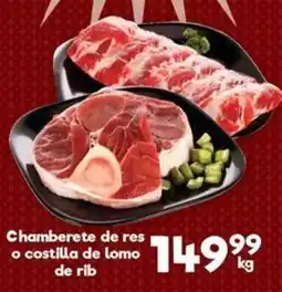 S-Mart Chamberete de res o costilla de lomo de rib oferta