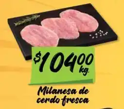 Soriana Mercado Milanesa de cerdo fresca oferta