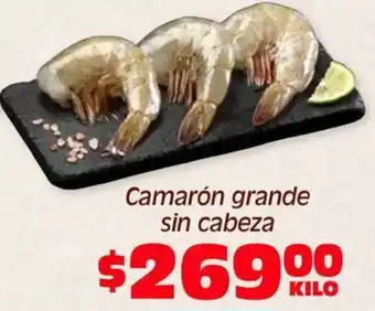 Soriana Híper Camarón grande sin cabeza oferta