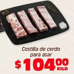Soriana Híper Costilla de cerdo para asar oferta