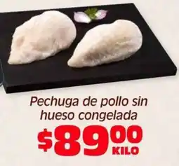 Soriana Híper Pechuga de pollo sin hueso congelada oferta
