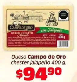 Soriana Híper Campo de Oro queso chester jalapeño oferta