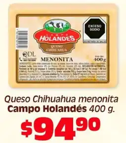 Soriana Híper Campo Holandes Queso Chihuahua menonita oferta