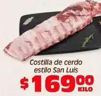 Soriana Híper San luis - costilla de cerdo estilo oferta
