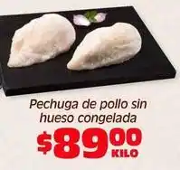 Soriana Híper Pechuga de pollo sin hueso congelada oferta