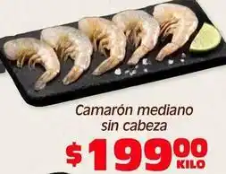 Soriana Híper Camarón mediano sin cabeza oferta
