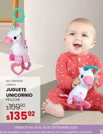 Juguete unicornio peluche