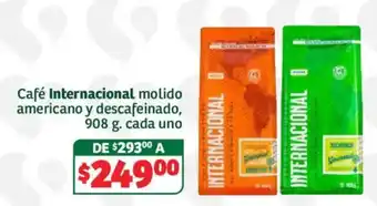 Café Internacional molido americano y descafeinado