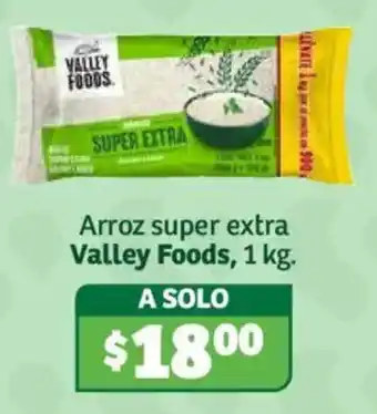 Soriana Híper Valley Foods arroz super extra oferta