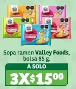 Soriana Híper Sopa ramen Valley Foods oferta