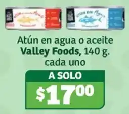 Soriana Híper Valley Foods Atún en agua o aceite oferta