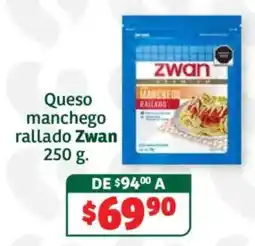 Soriana Híper Zwan queso manchego rallado oferta