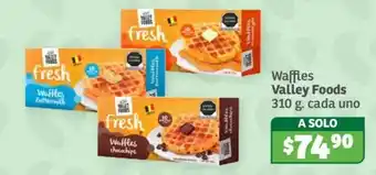 Soriana Híper Waffles Valley Foods oferta