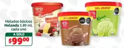 Soriana Híper Helados básicos Holanda oferta