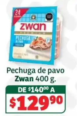 Soriana Híper Zwan pechuga de pavo oferta