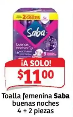 Soriana Mercado Saba toalla femenina buenas noches oferta