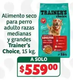 Soriana Híper trainer's choice alimento seco para perro adulto razas medianas y grandes oferta