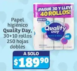 Soriana Híper Quality Day papel higiénico oferta