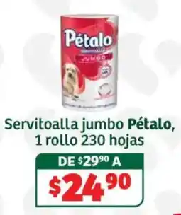 Soriana Híper Pétalo servitoalla jumbo oferta