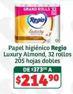 Soriana Híper Regio Papel higiénico Luxury Almond oferta
