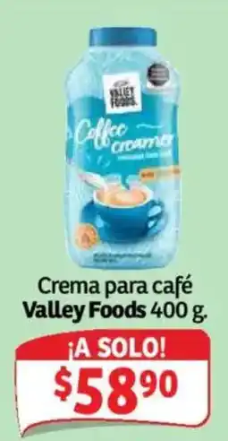 Soriana Mercado Valley Foods crema para café oferta
