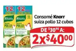 Soriana Mercado Knorr consomé suiza pollo 12 cubos oferta