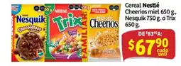 Soriana Mercado Nestlé Cheerios miel oferta