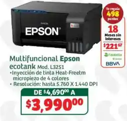 Soriana Híper Epson multifuncional ecotank Mod. L3251 oferta