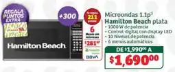 Soriana Híper Hamilton Beach microondas 1.1p3 oferta