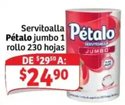 Soriana Mercado Pétalo servitoalla jumbo oferta