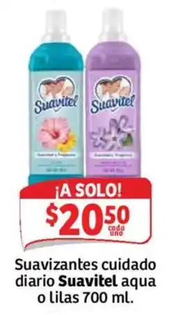 Soriana Mercado Suavitel suavizantes cuidado diario aqua o lila oferta