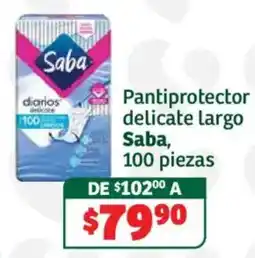 Soriana Híper Saba pantiprotector delicate largo oferta