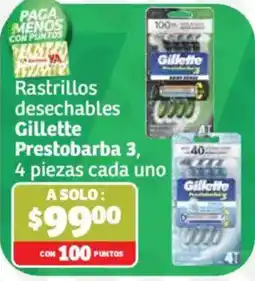 Soriana Híper Gillette Rastrillos desechables Prestobarba 3 oferta
