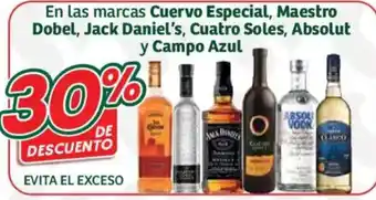 Cuervo Especial Maestro Dobel Jack Daniel's Cuatro Soles Absolut Campo Azul