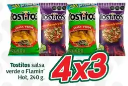 Soriana Híper Tostitos salsa verde o Flamin' Hot oferta