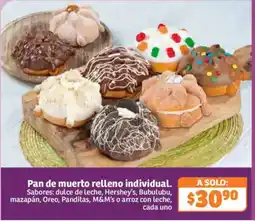 Soriana Híper Pan de muerto relleno individual oferta