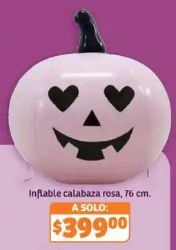 Soriana Híper Inflable calabaza rosa oferta