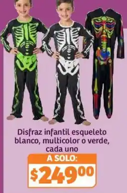 Soriana Híper Disfraz infantil esqueleto oferta