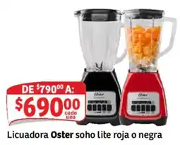 Soriana Mercado Licuadora Oster soho lite roja o negra oferta