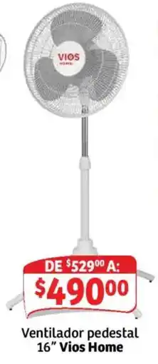 Soriana Mercado Víos Home Ventilador pedestal 16" oferta