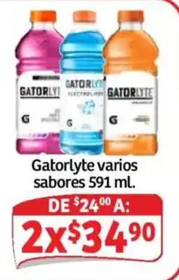 Soriana Mercado Gatorlyte varios sabores oferta
