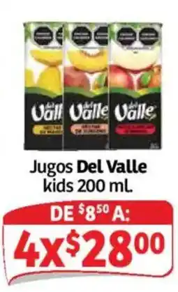Soriana Mercado Jugos Del Valle kids oferta
