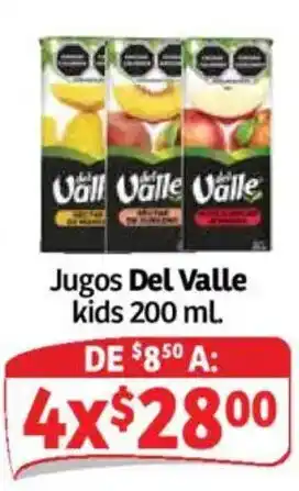 Soriana Mercado Jugos Del Valle kids oferta