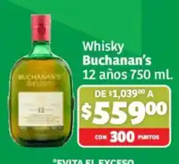 Soriana Mercado Whisky Buchanan's 12 años oferta