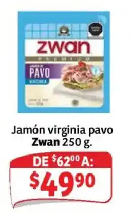 Soriana Mercado Zwan jamón virgina pavo oferta