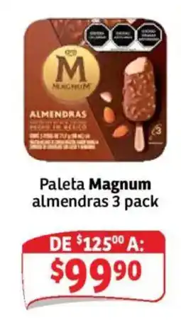 Soriana Mercado Magnum paleta almendras oferta