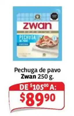 Soriana Mercado Zwan pechuga de pavo oferta