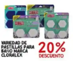 Alsuper Cloralex variedad de pastillas para baño oferta