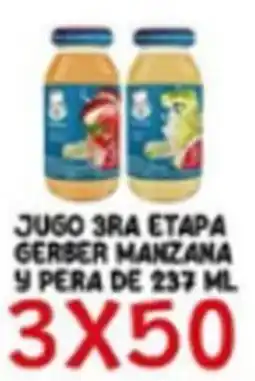 Alsuper Jugo 3ra Etapa Gerber Manzana y Pera oferta